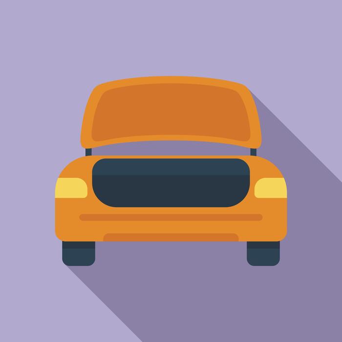 Wheel In Car Trunk Icon Flat Vector Open Door Vector Art At Vecteezy
