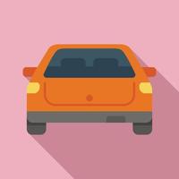 Container car trunk icon flat vector. Open vehicle vector