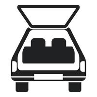 Trunk door icon simple vector. Open car vector