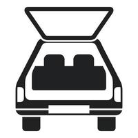 Trunk door icon simple vector. Open car vector