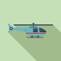 Coast rescue helicopter icon flat vector. Sea guard vector