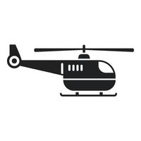 Chopper rescue helicopter icon simple vector. Military transport vector