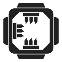 Use knife on junction box icon simple vector. Electric power vector