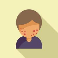 Kid seasonal allergy icon flat vector. Sneeze plant vector