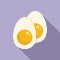Boiled egg allergy icon flat vector. Allergic disease vector