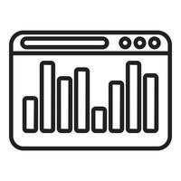 Marketing web chart icon outline vector. Digital business vector