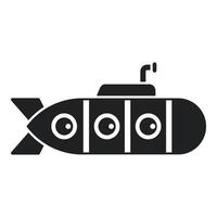 Vehicle submarine icon simple vector. Underwater ship vector