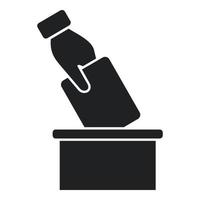 vector simple de icono de boleta de papel. votar democracia