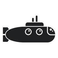 Water submarine icon simple vector. Underwater ship vector