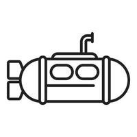 Submarine toy icon outline vector. Cute vehicle vector