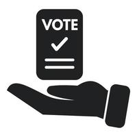 Care each vote icon simple vector. Democracy ballot vector