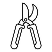 Hand secateur icon outline vector. Garden work vector