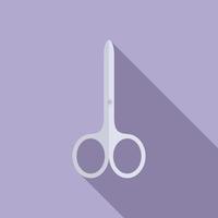 Nail scissors icon flat vector. Pedicure care vector