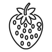 Strawberry allergy icon outline vector. Season plant vector