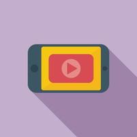 Video phone marketing icon flat vector. Digital business vector