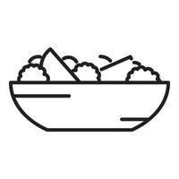 Natural fruit salad icon outline vector. Fresh food vector
