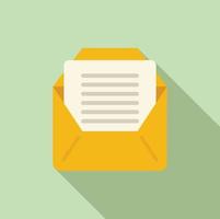 Mail inbox icon flat vector. Business marketing vector