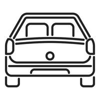 Baggage trunk icon outline vector. Open vehicle vector