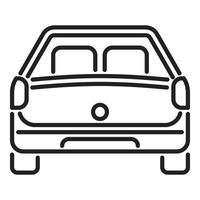 Baggage trunk icon outline vector. Open vehicle vector