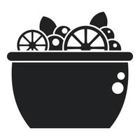 mezclar icono de ensalada de frutas vector simple. comida fresca