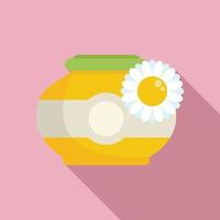 Honey allergy icon flat vector. Pollen season vector