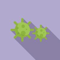 Flu virus icon flat vector. Spring season vector