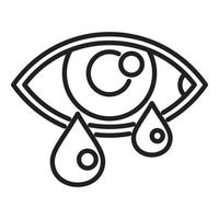 Sick drop eye icon outline vector. Pollen allergy vector