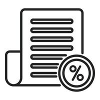 Credit paper icon outline vector. Real financial vector