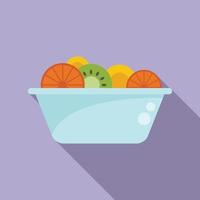 Mix fruit icon flat vector. Fresh food vector