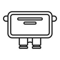 Energy junction box icon outline vector. Electric switch vector