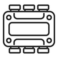 Junction box equipment icon outline vector. Electric power vector