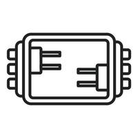 Light junction box icon outline vector. Safety light vector