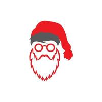 diseño de plantilla de ilustración de vector de logotipo de santa claus