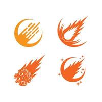 meteor logo vector template design