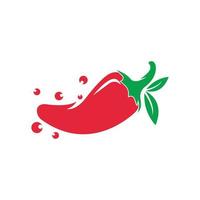 Red chili pepper icon, logo vector illustration design