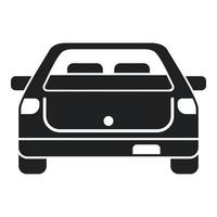 Container car trunk icon simple vector. Open vehicle vector