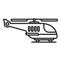 Rescue helicopter icon outline vector. Air transport vector