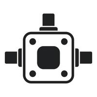 Fuse junction box icon simple vector. Electric switch vector