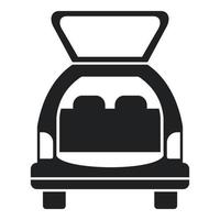 Side back trunk icon simple vector. Door vehicle vector