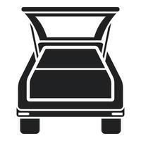 Bag car trunk icon simple vector. Open vehicle vector