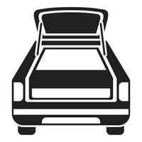 vector simple del icono del maletero del coche. vehículo abierto