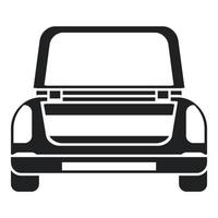 vector simple del icono del maletero del coche trasero. puerta del vehículo