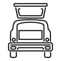 Delivery car trunk icon outline vector. Vehicle door vector