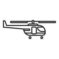 Rescue helicopter guard icon outline vector. Sea transport vector