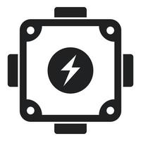 Electronic junction box icon simple vector. Safety wall vector