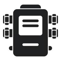 Circuit junction box icon simple vector. Electric switch vector
