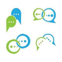 Speech bubble. Vector logo design. Business concept icon.