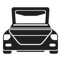 preparar el vector simple del icono del maletero del coche. vehículo abierto