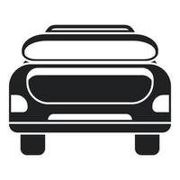 vector simple del icono del maletero del vehículo. equipaje de coche
