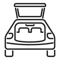 Journey car trunk icon outline vector. Open vehicle vector